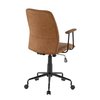 Lumisource Fredrick Office Chair in Brown Faux Leather OC-FRED BK+BN